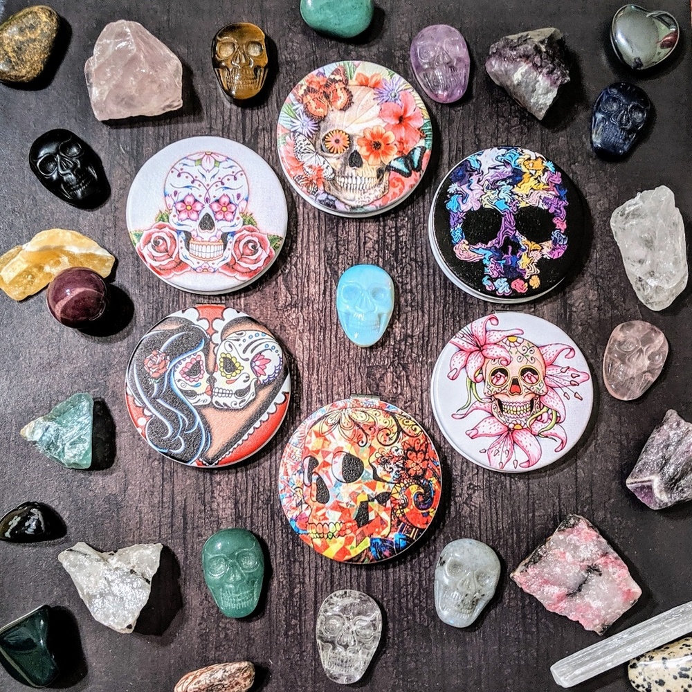 💜💀 Bada$$ Skull Compact Mirrors💀♥️
